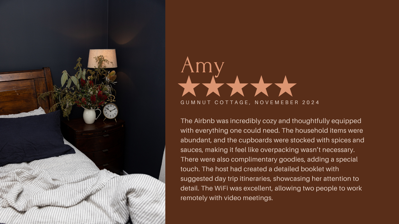 Review from Amy — Gumnut Cottage